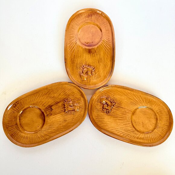 Vintage 70s Cottagecore Arnel's Merry Mushroom Ceramic Mug and Tray Snack Set - Picture 4 of 17